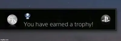 PlayStation trophy meme template