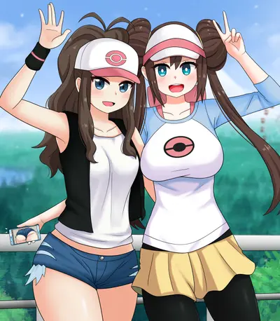 Pokemon Rosa Hilda selfie meme template