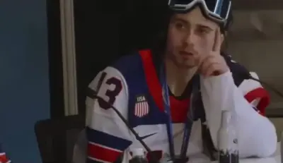 Quinn Hughes asking for a beer meme template