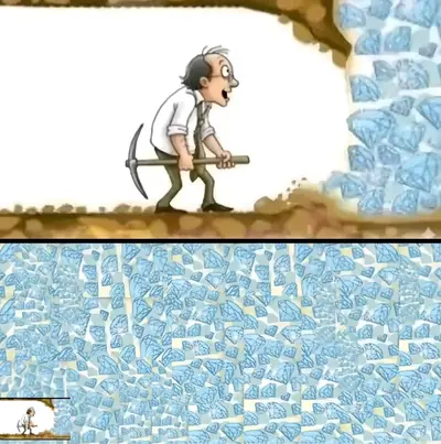 Reaching diamonds meme template