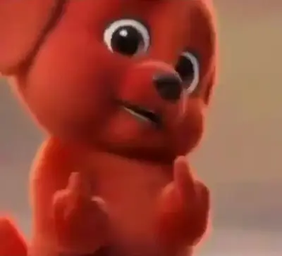 Red Panda Cartoon Middle Finger meme template