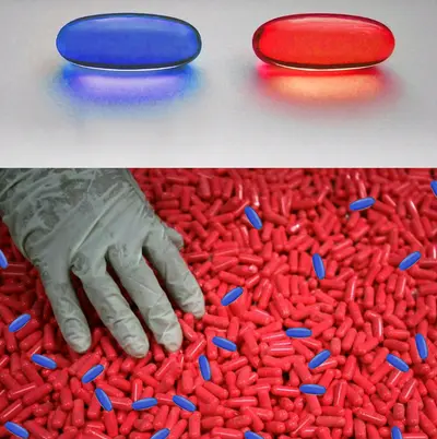 Red pill blue pill meme template
