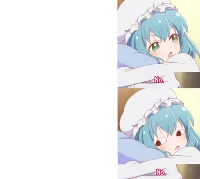 Rem saying no meme template