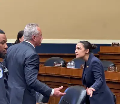 RFK JR getting yelled at by chick meme template