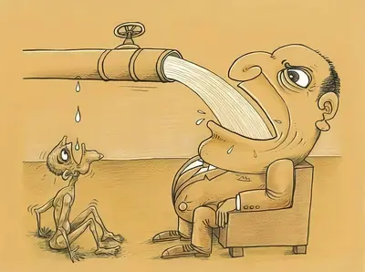 Rich man drinking poor man meme template