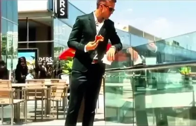 Ryan Gosling eating pizza meme template