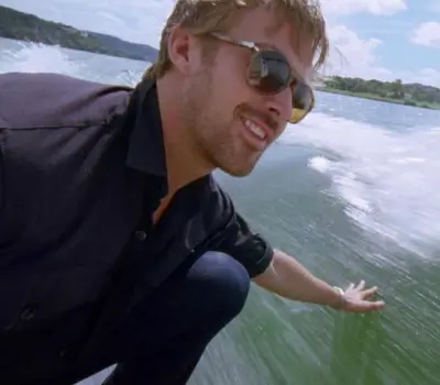Ryan Gosling on a boat meme template