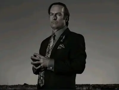 Saul Goodman power pose meme template