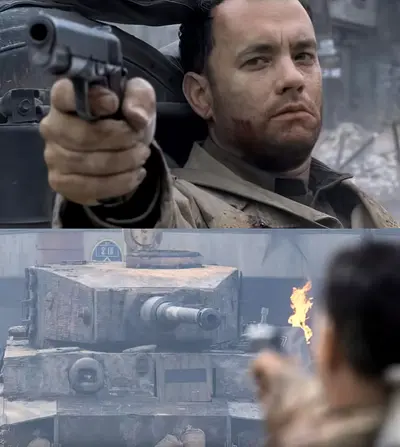 Saving Private Ryan tank meme template