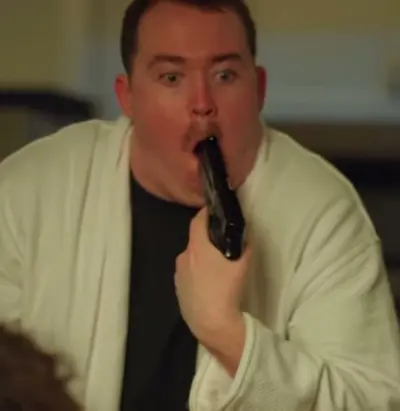 Shane Gillis with a gun in his mouth meme template