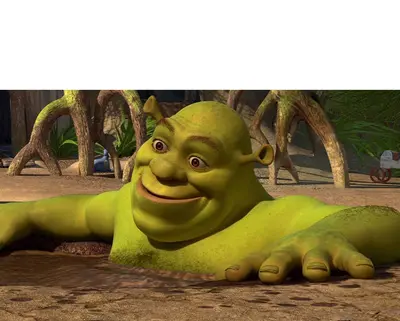 Shrek mud bath meme template