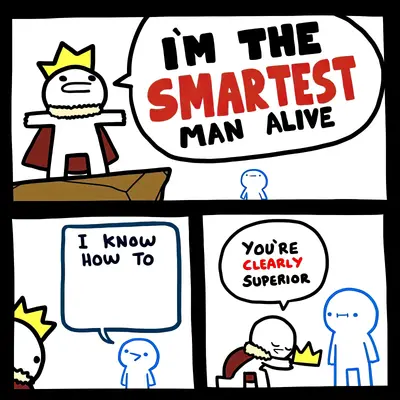 Smartest man alive meme template