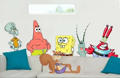 SpongeBob characters couch meme template