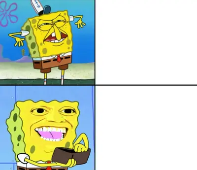 Spongebob normal vs ugly face meme template