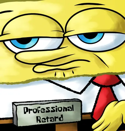 Spongebob professional retard meme template