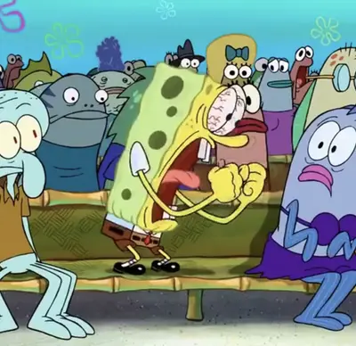 Spongebob Yelling meme template
