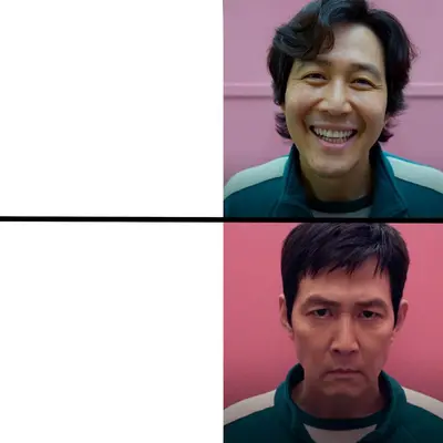 Squid Game (Season 1 vs Season 2) meme template