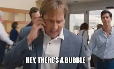 Steve Carrell "There's a Bubble" The Big Short meme template