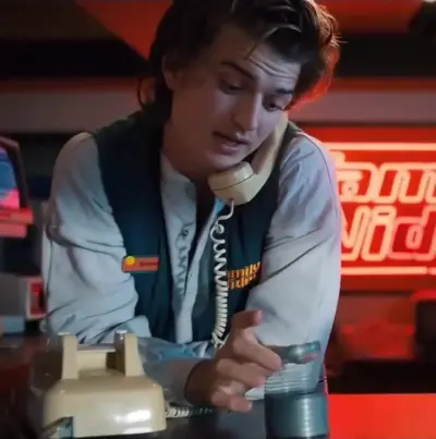 Steve Harrington and Dustin Henderson meme template