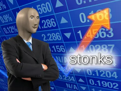 Stonks hd meme man stocks meme template