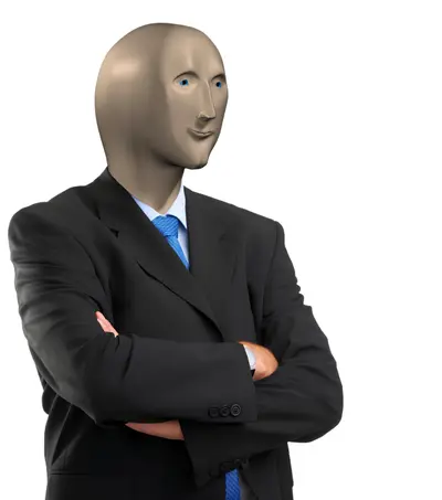 Stonks meme man meme template