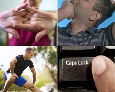 Stretching caps lock meme template