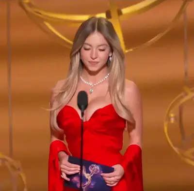 Sydney Sweeney Red Dress meme template