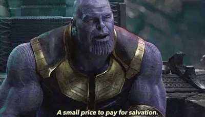 Thanos salvation meme template