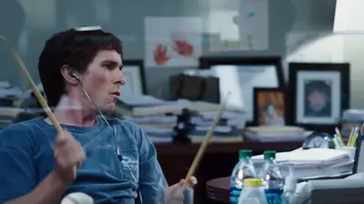 The Big Short Christian Bale Excited meme template