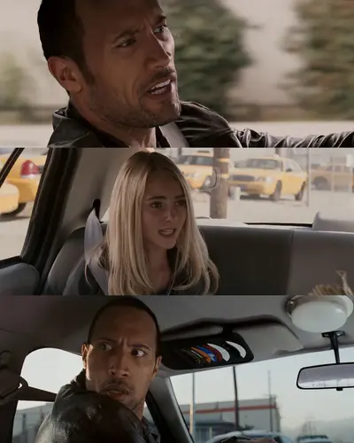 The Rock driving distracted meme template