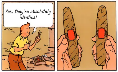 Tintin absolutely identical meme template