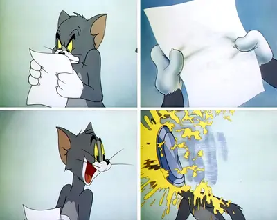 Tom reading letter shocked meme template