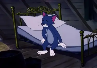 Tom (Tom & Jerry) sleeping peacefully meme template