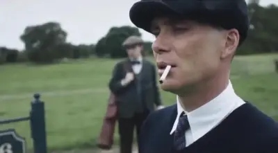 Tommy Shelby Smoking a Cigarette meme template