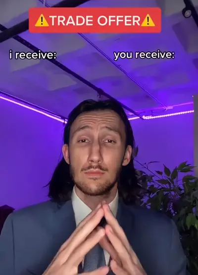 Trade offer guy meme template
