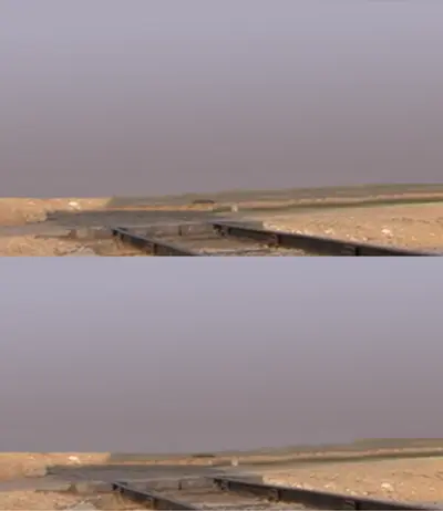 Train tracks empty field meme template
