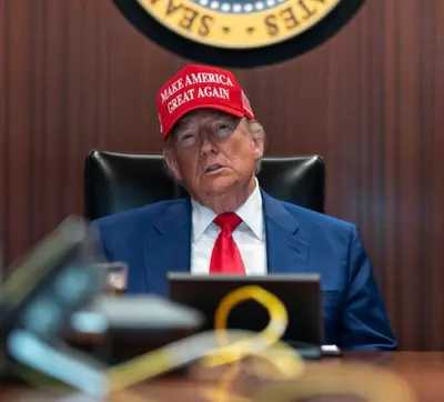 Trump in the war room meme template