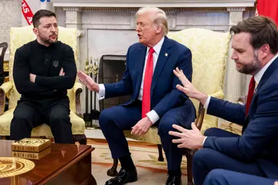 Trump, JD and Zelensky Ukrainian President meme template