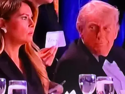 Trump looking at Melania meme template