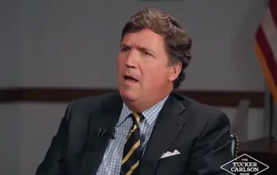 Tucker Carlson Interview meme template