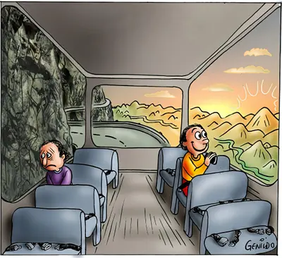 Two guys on bus different views meme template