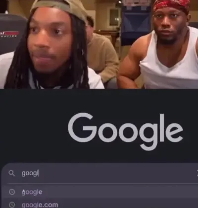Typing Google Into Google meme template