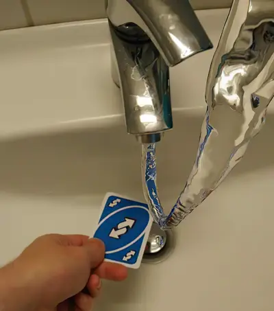 Uno reverse water meme template