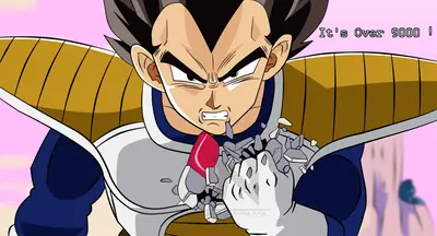 Vegeta over 9000 meme template