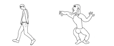 Virgin vs Chad meme template