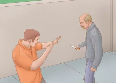 Wikihow knife defense meme template
