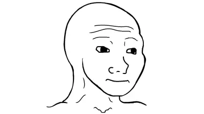 Wojak soyjak face meme template