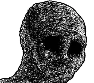 Wojak withered meme template
