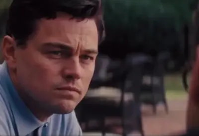 Wolf of Wall Street by the pool meme template