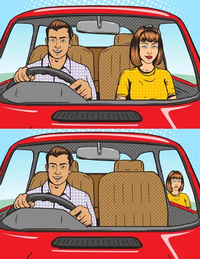 Woman left behind car meme template